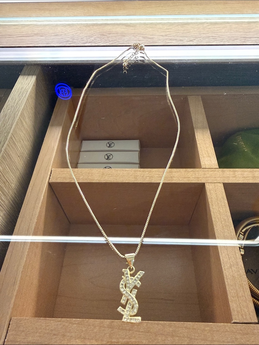 Gold Monogram Pendant Necklace - Luxury Inspired